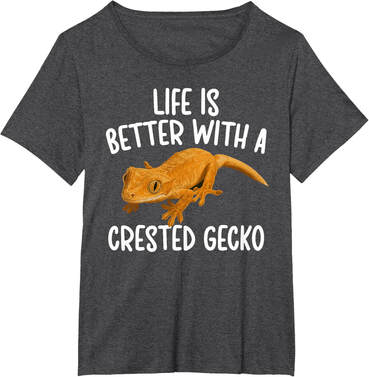 Crested Gecko Owner Crested Gecko Lover Crestie Owner T-Shirt - Dark Heather Grey