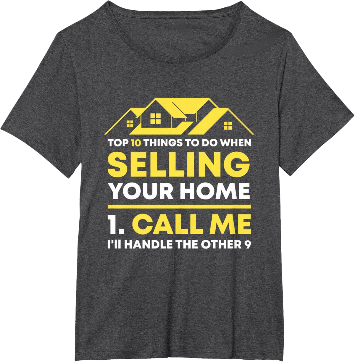 Ruf Mich Real Estate Agent Gift Funny Properties T-Shirt - Dark Heather Grey