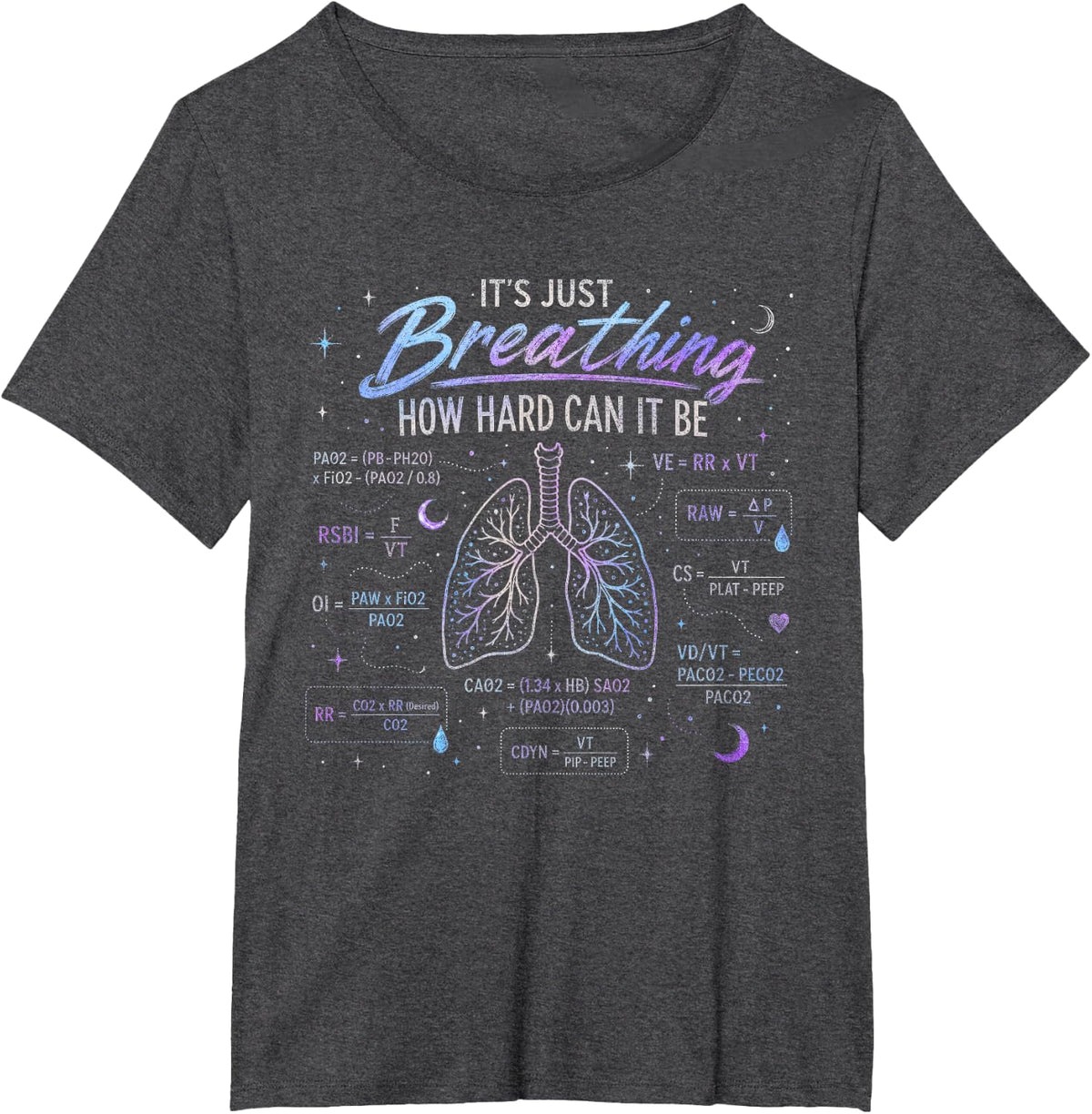Respiratory Therapist RT Lung Squad How Hard Can It Be T-Shirt - Dark Heather Grey