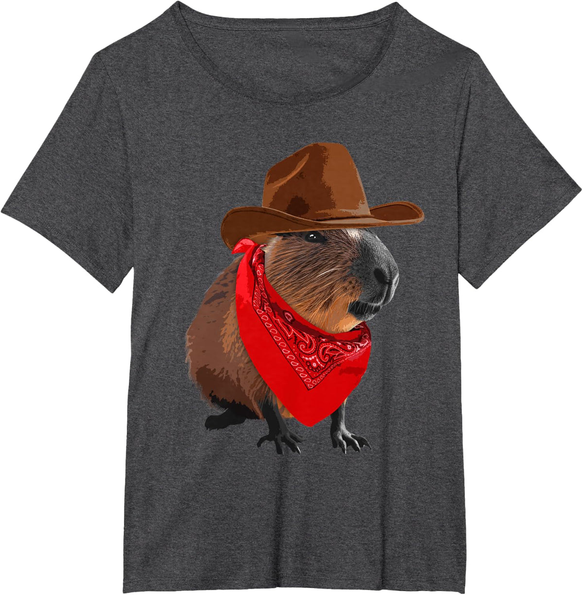 Best Capybara Art for Men Women Kids Rodent Capybara Lovers T-Shirt - Dark Heather Grey