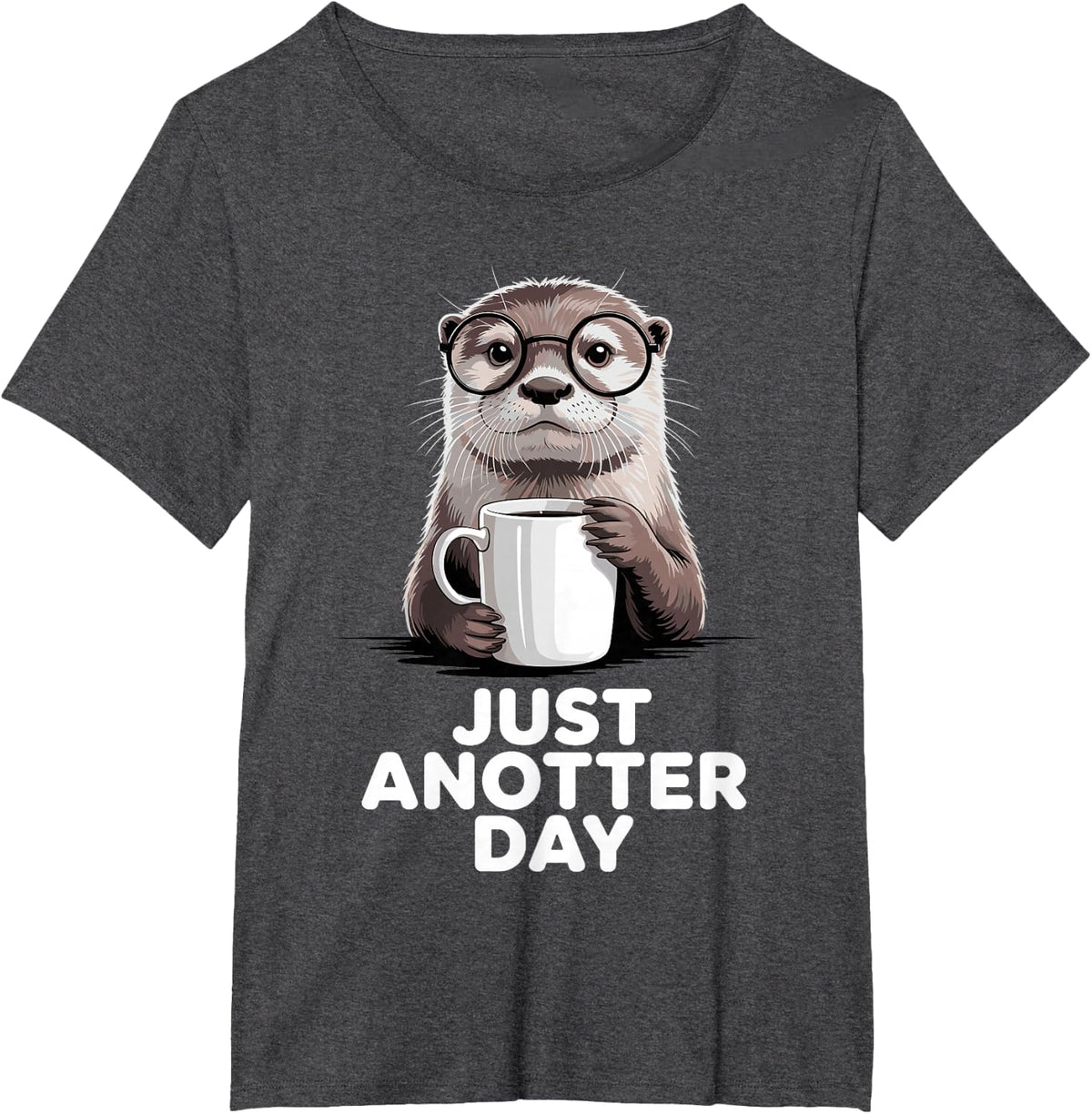 Funny Otter Art for Men Women Otter Lovers Sea Otter T-Shirt - Dark Heather Grey