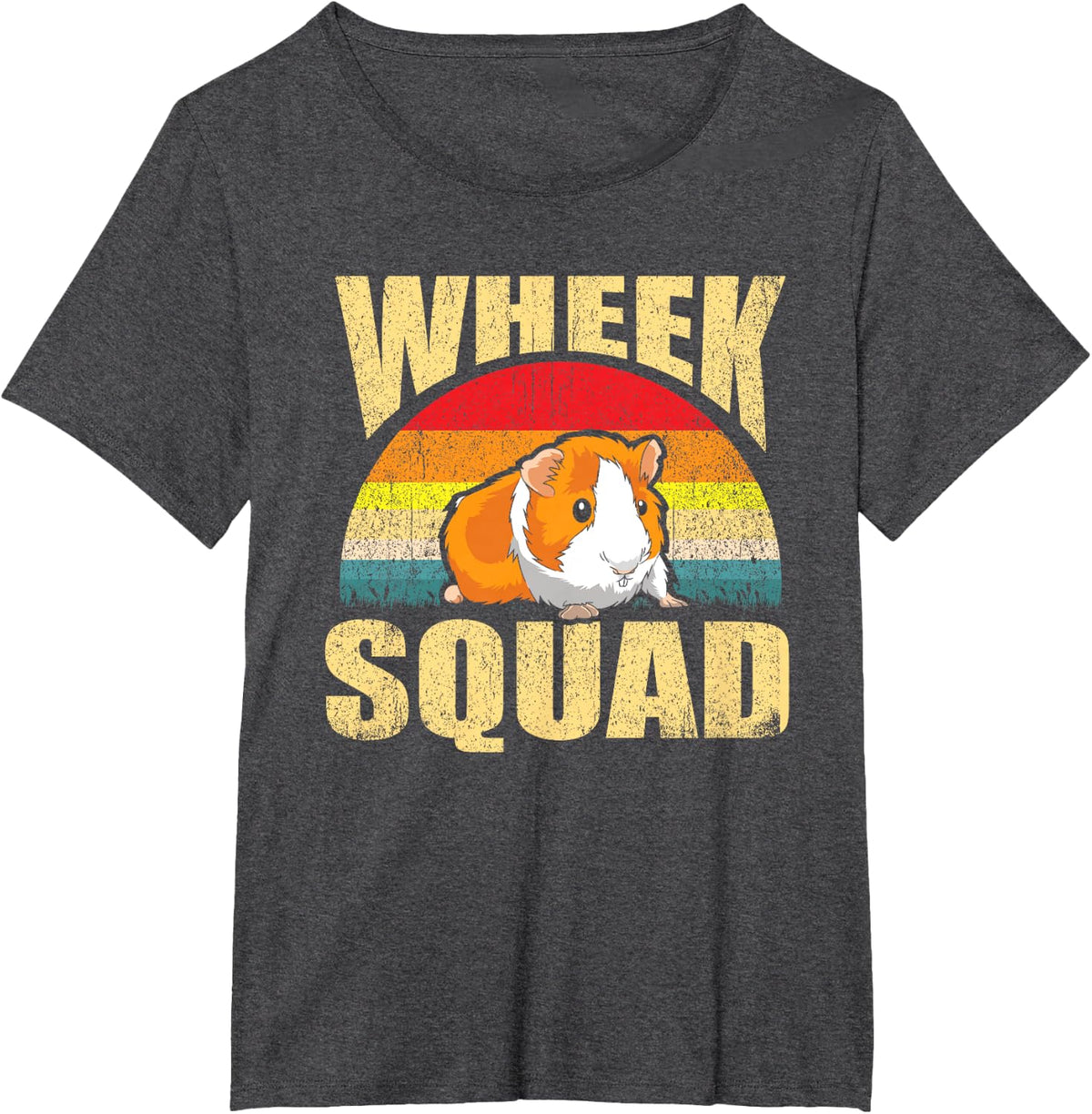 Wheek Squad Retro Guinea Pig Gift Hamster Accessory Girls T-Shirt - Dark Heather Grey