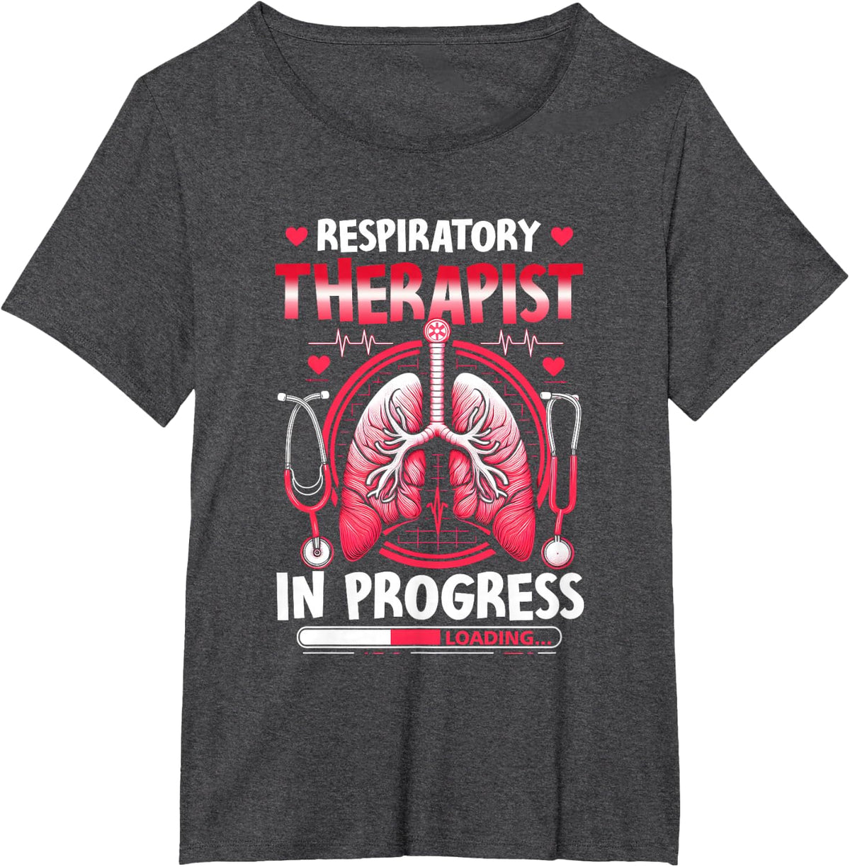 Respiratory Therapist In Progress Future RT RRT Student T-Shirt - Dark Heather Grey