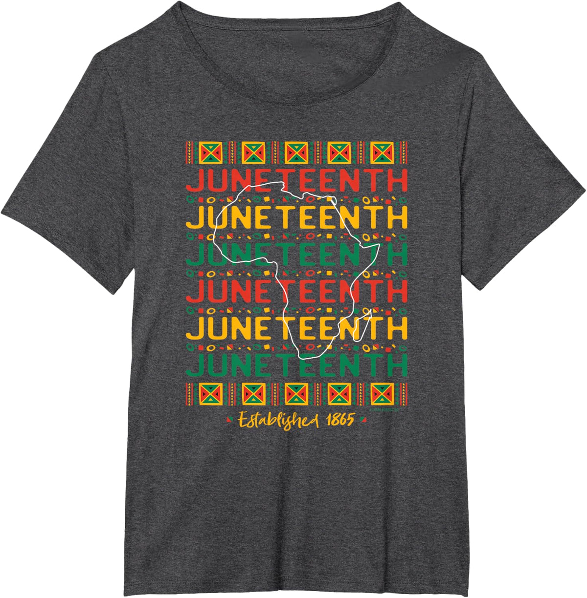 Juneteenth African American Black History T-Shirt - Dark Heather Grey