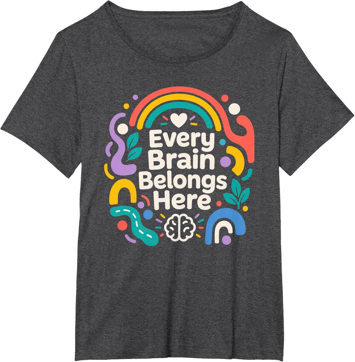 Special Education Teacher Neurodiversity Inclusion T-Shirt - Dark Heather Grey