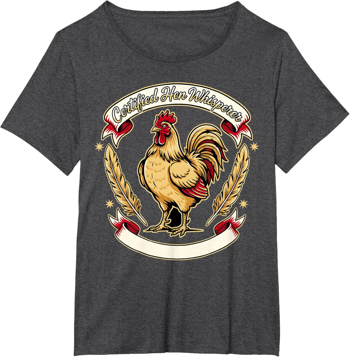 Crazy Chicken Lady Funny Backyard Poultry Flock T-Shirt - Dark Heather Grey