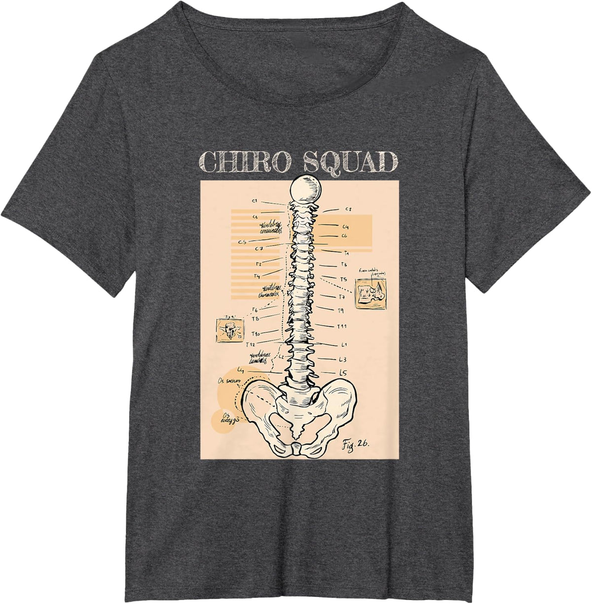 Chiropractor Chiro Crew Chiro Squad T-Shirt - Dark Heather Grey