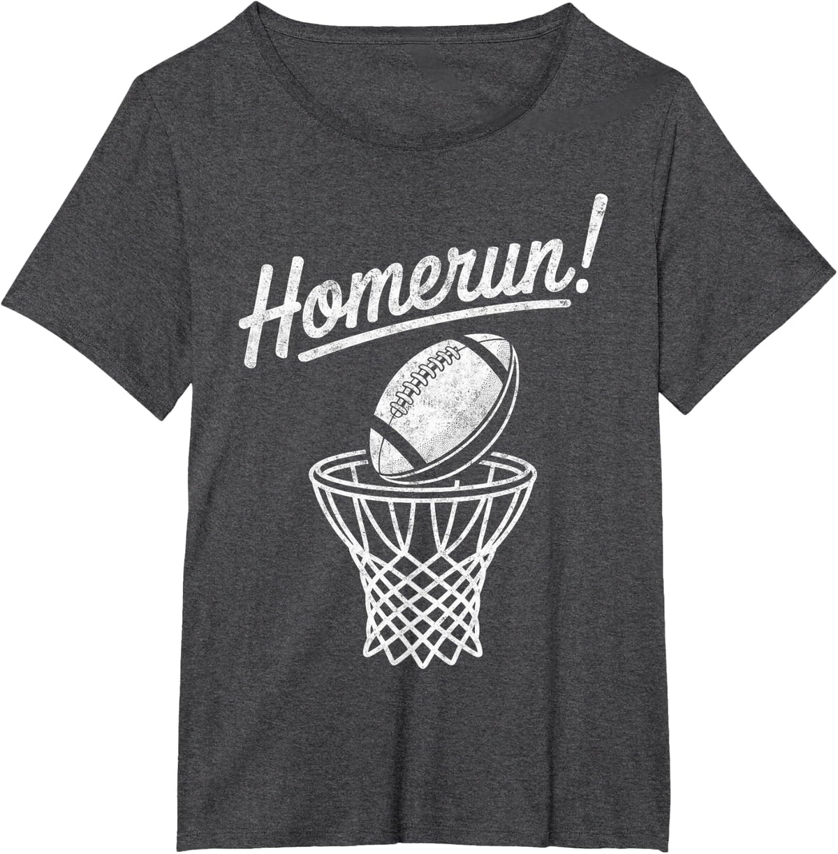 Funny Sports Homerun Football Basketball Baseball Joke Tee T-Shirt - Dark Heather Grey