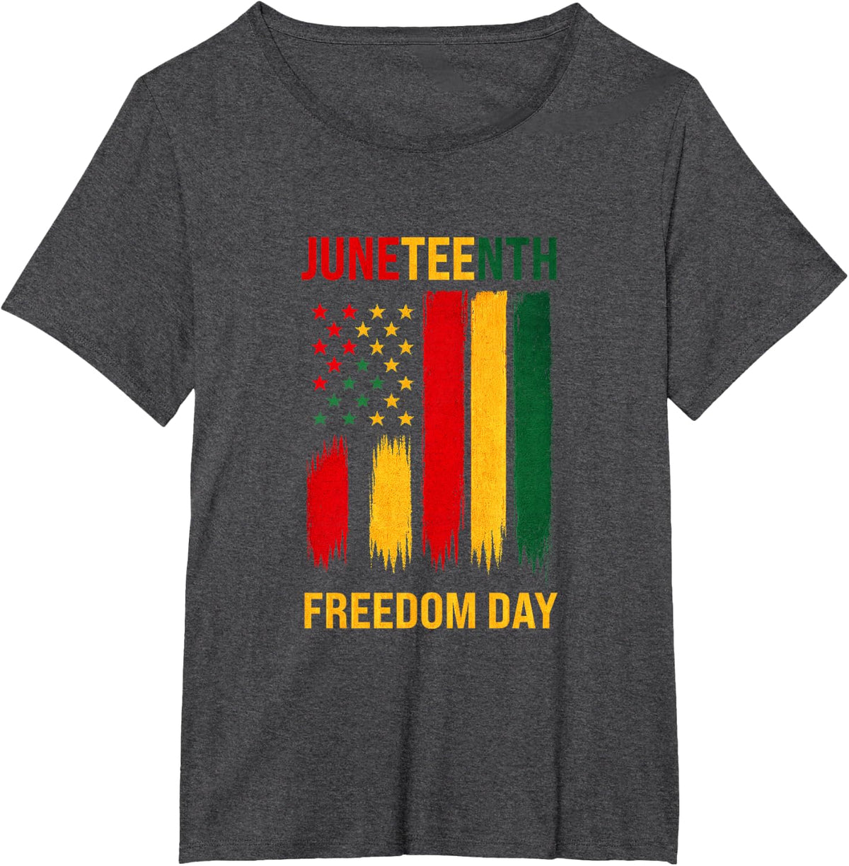 Juneteenth Freedom Day 1865 African American Pride Flag T-Shirt - Dark Heather Grey