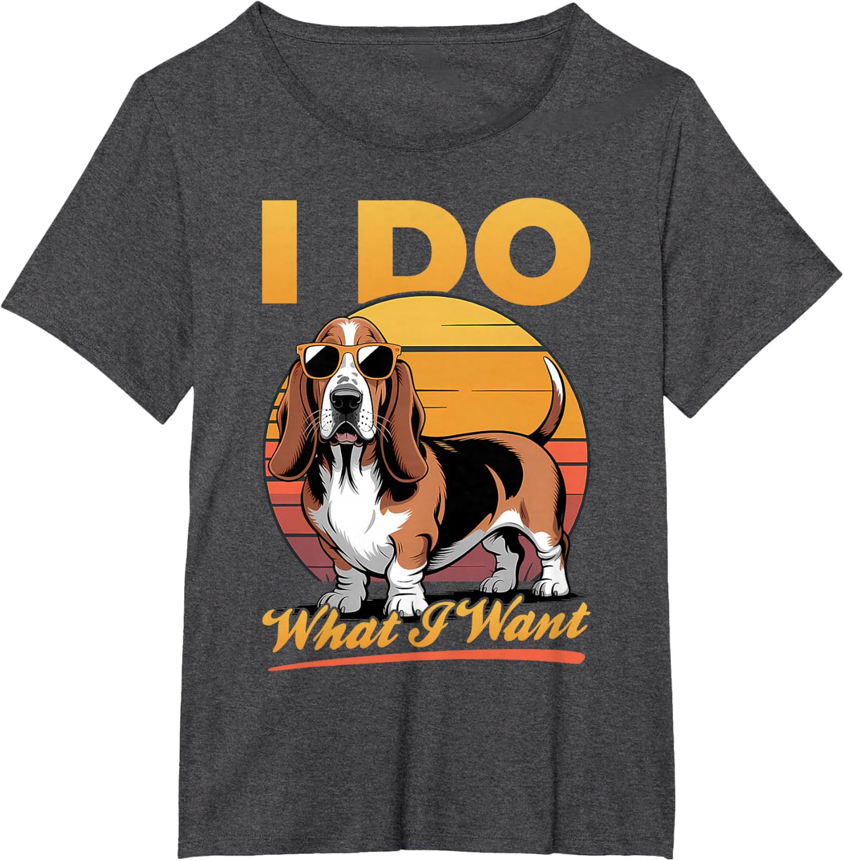 Funny Dog Breed Basset Hound T-Shirt - Dark Heather Grey