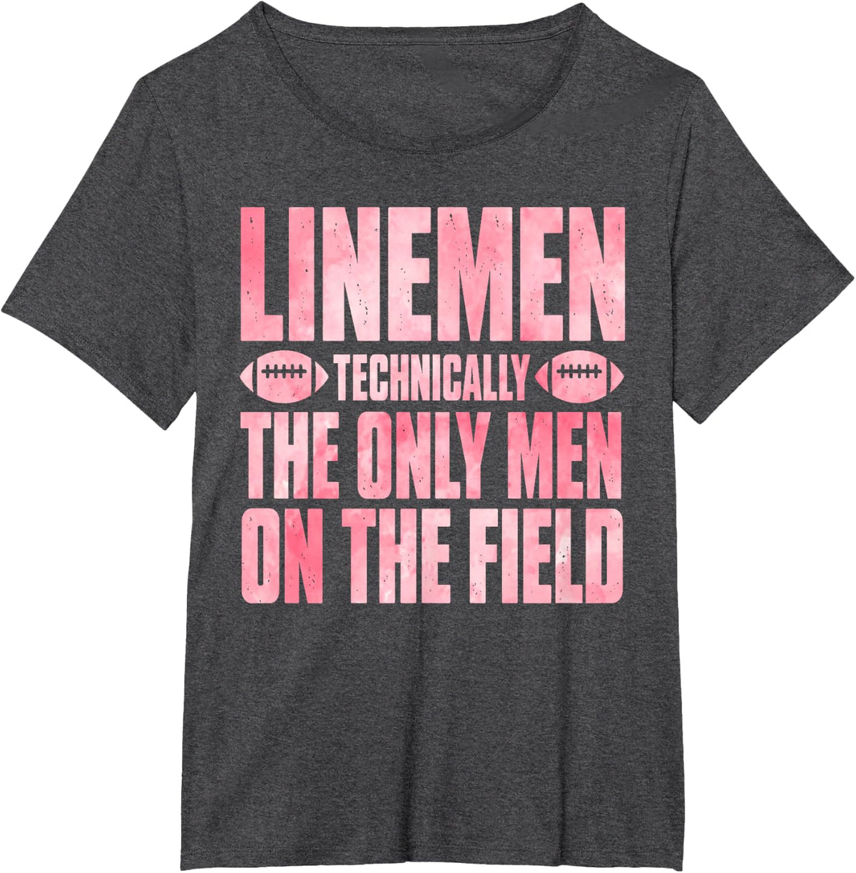 Football Lineman Design for Men Boy Dad O-Line D-Line Player T-Shirt - Dark Heather Grey