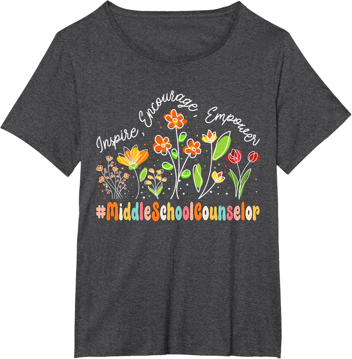 Middle School Counselor Appreciation Week Back to School T-Shirt - Dark Heather Grey