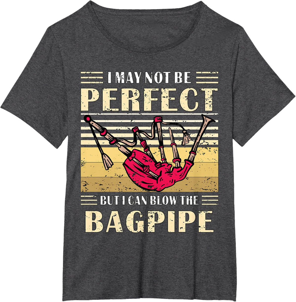 Bagpipe Bagpipe Music Musician Sack Pipe Bagpipe T-Shirt - Dark Heather Grey
