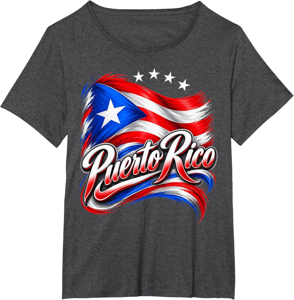 Puerto Rico Flag Heritage Month Pride Puerto Rican T-Shirt - Dark Heather Grey