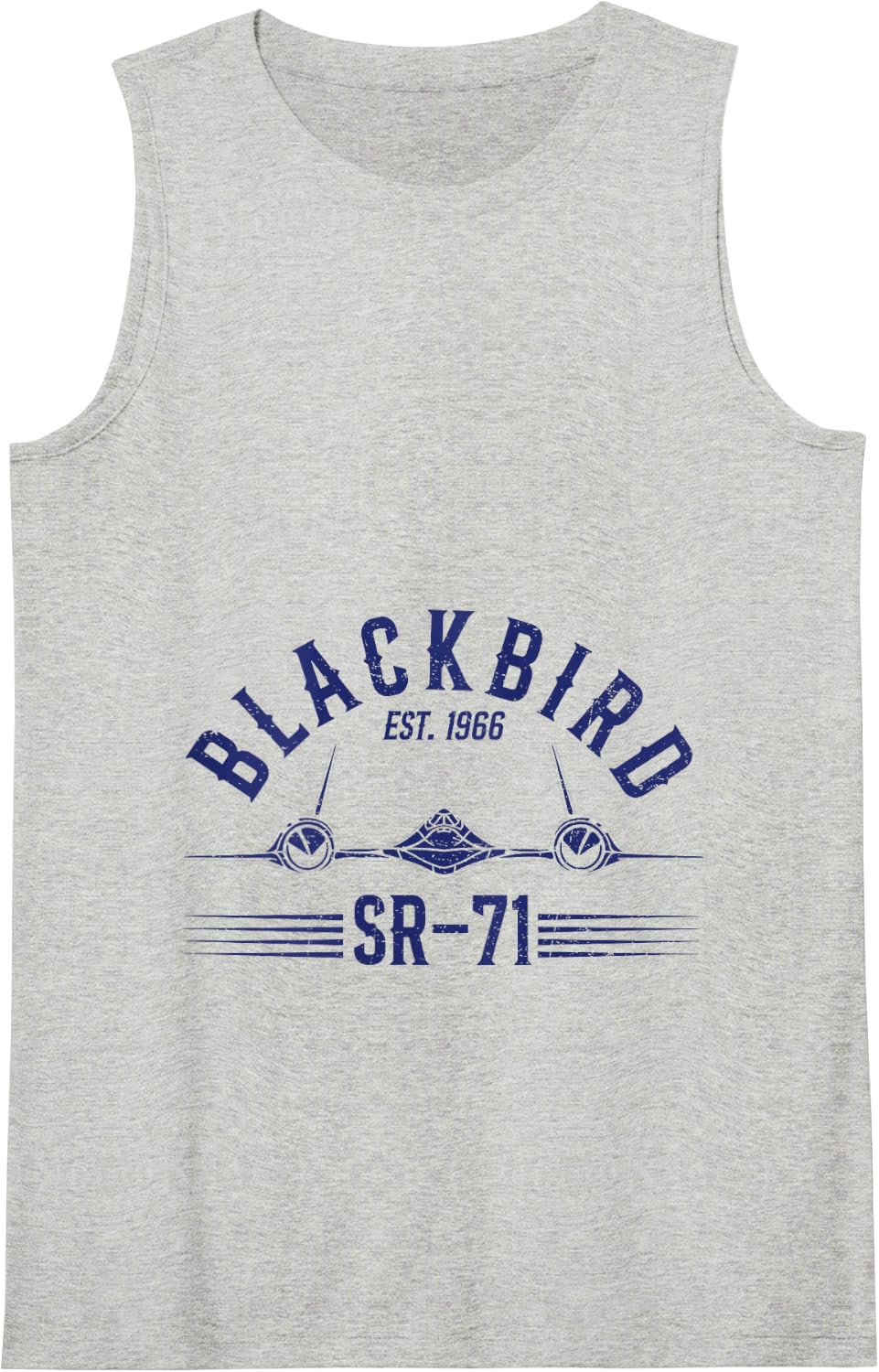 Blackbird SR-71 Airplane Est 1966 US Military Aircraft Tank Top - Heather Grey