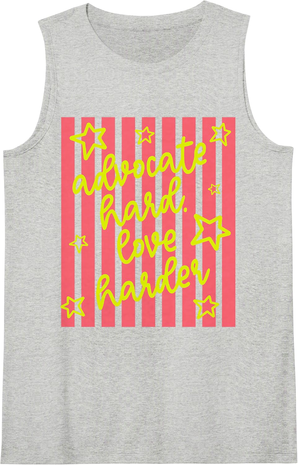 Advocate Hard Love Harder Special Education Teacher Sleeveless Tank Top - Heather Grey