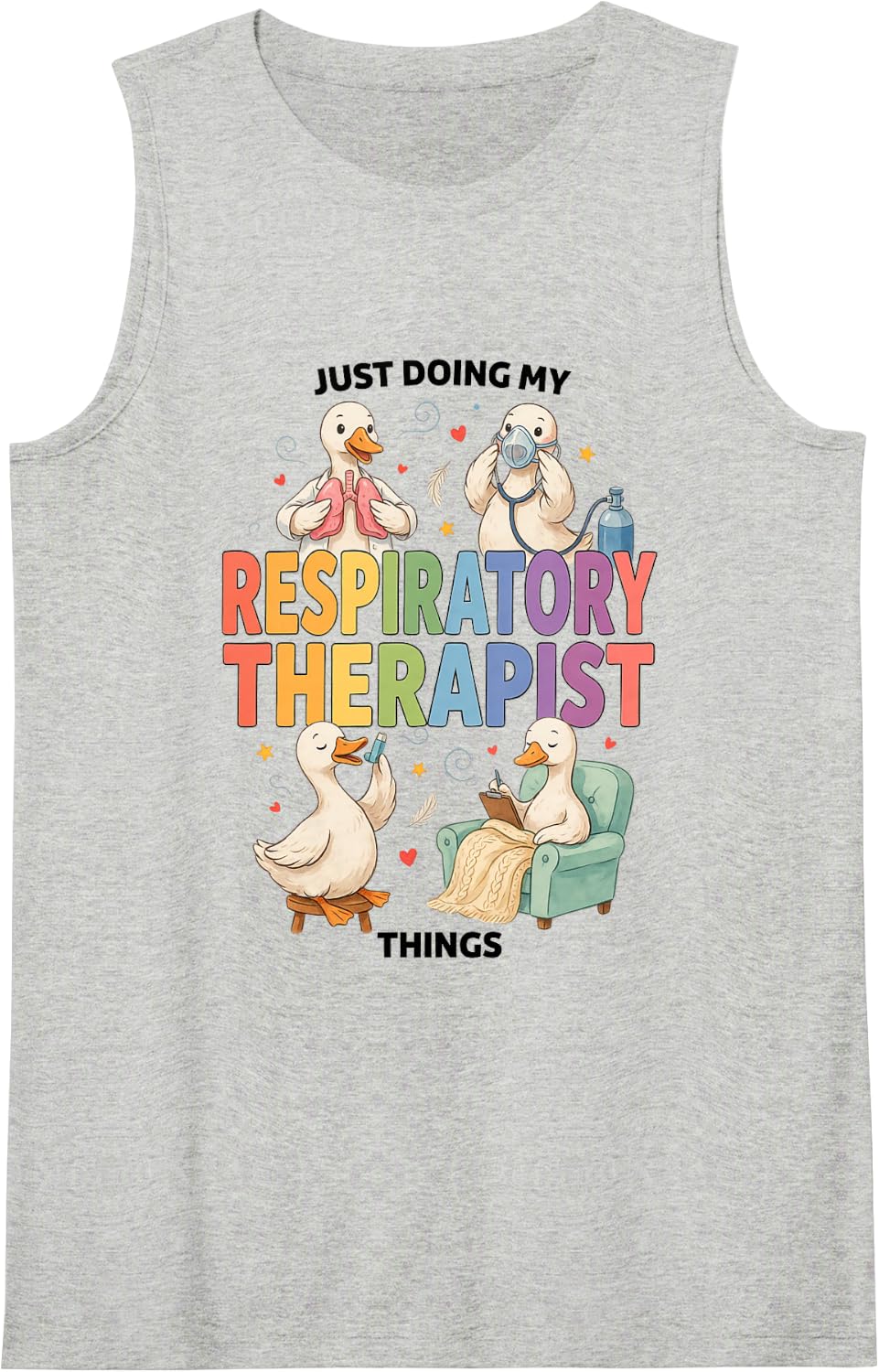 Respiratory Therapist Respiratory Therapy Specialist Care Rt Sleeveless Tank Top - Heather Grey