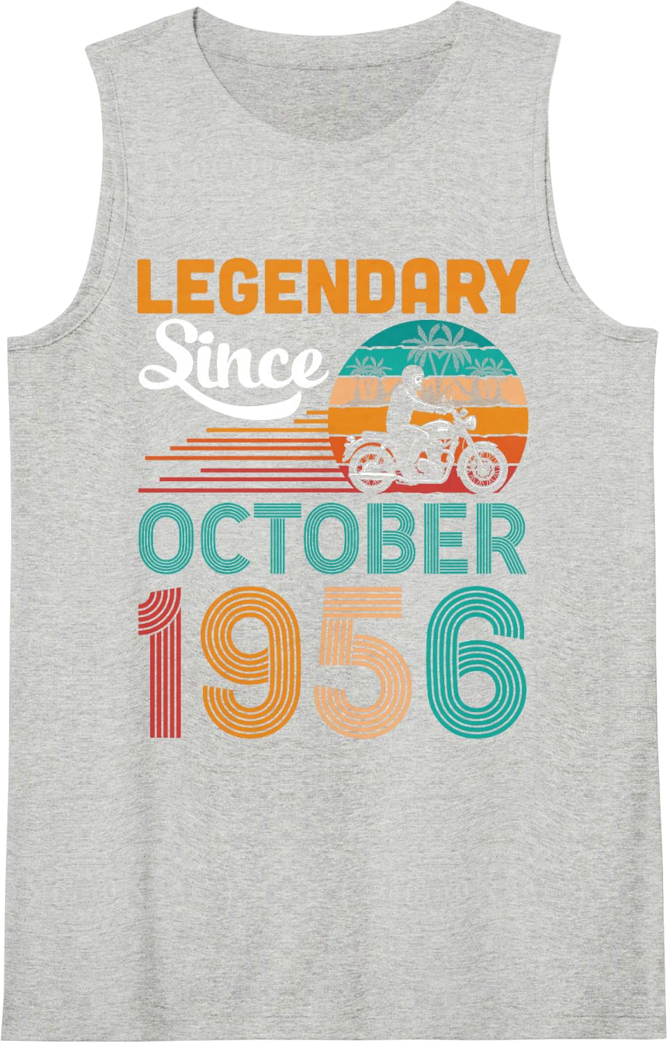 Legendary Since October 1956 Happy Birthday 70 Years Old Tank Top - Heather Grey