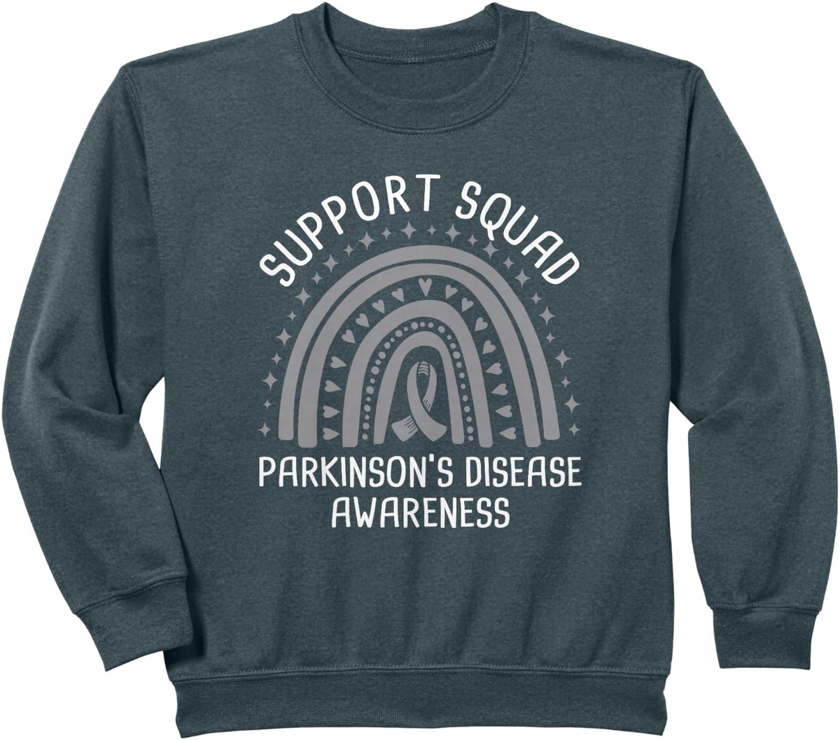 Support Squad Parkinson’s Disease Awareness Sweatshirt - Dark Heather Grey