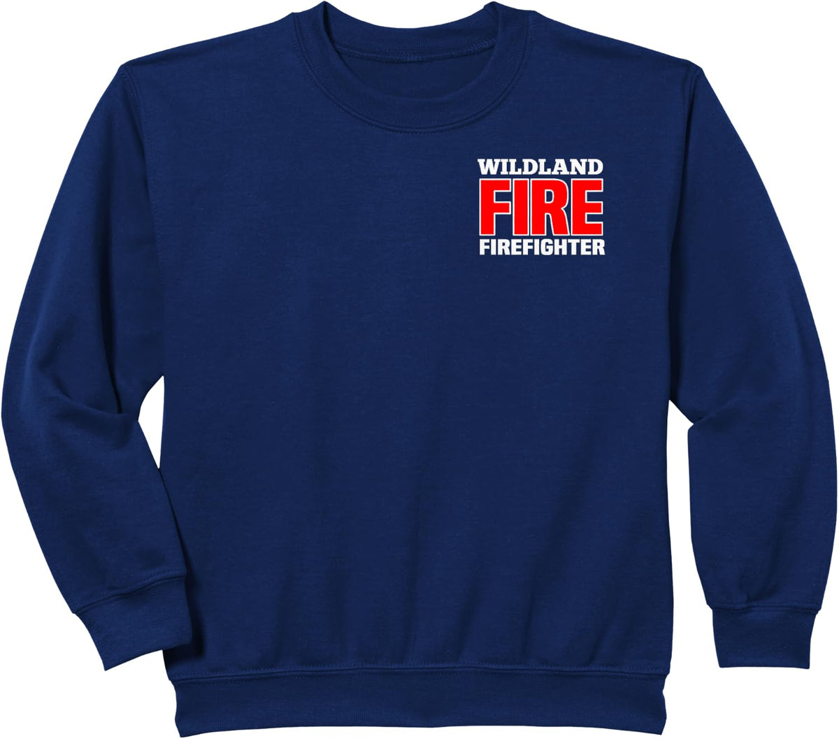 Wildland Fire Rescue Department Firefighters Firemen Uniform Sweatshirt - Navy Blue