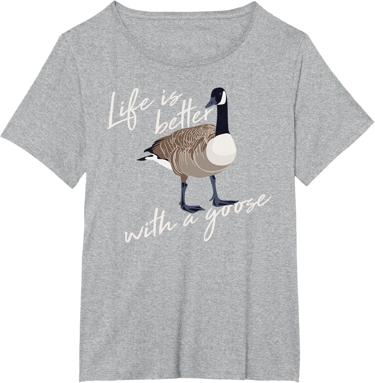 Canadian Goose Life is Better Funny Cute Hunter Gift T-Shirt - Heather Grey