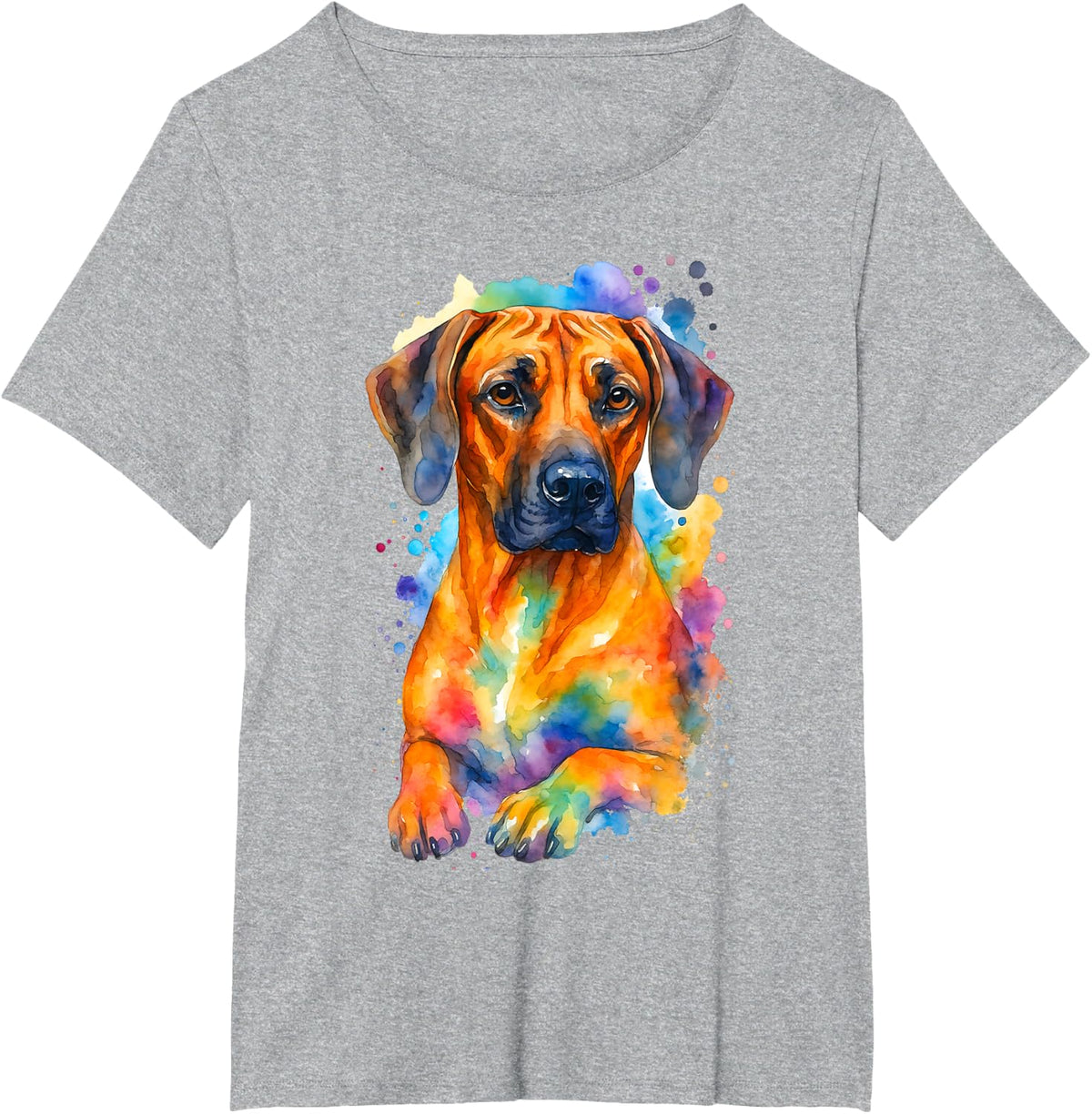 Cute Dog Rhodesian Ridgeback T-Shirt - Heather Grey