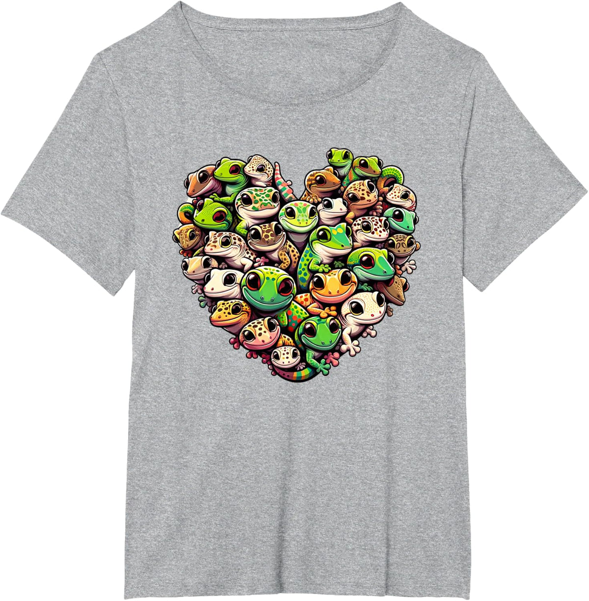 Lovely Geckos Lizard Gecko Lover T-Shirt - Heather Grey