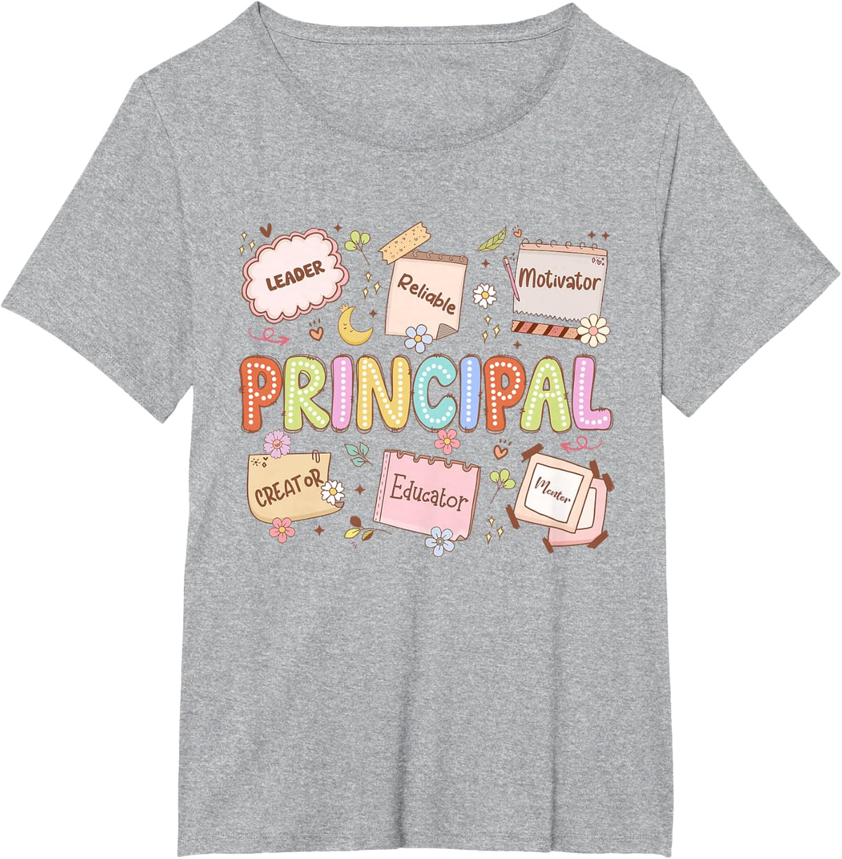 School Principal Appreciation National Principals Month T-Shirt - Heather Grey