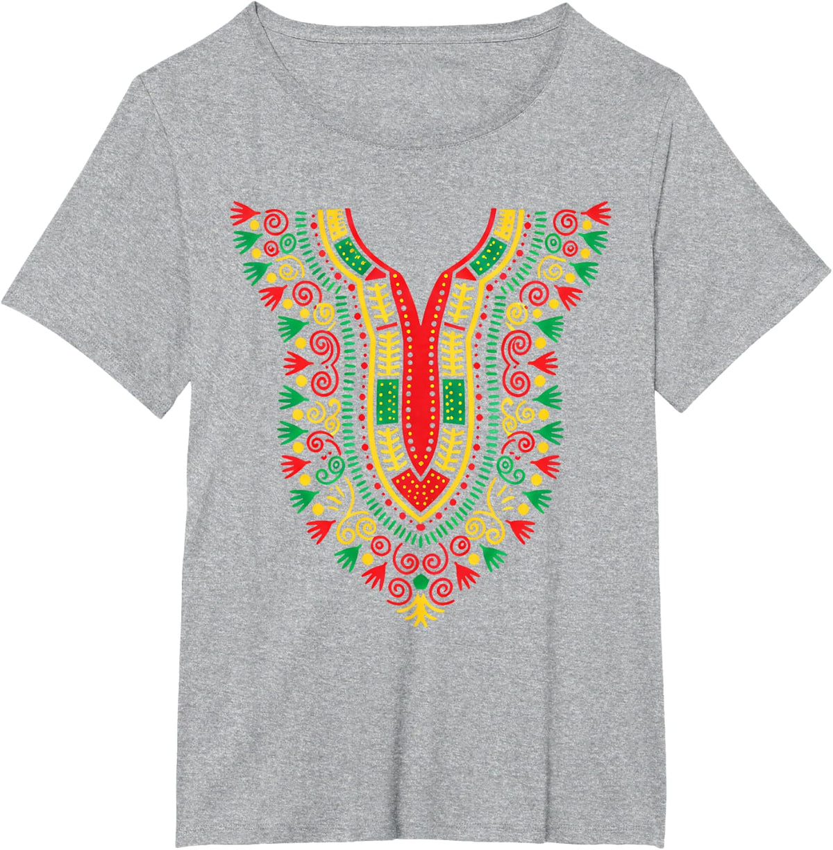 Dashiki Pride Attire African Shirts for Boys Black History Tees T Shirts - Heather Grey