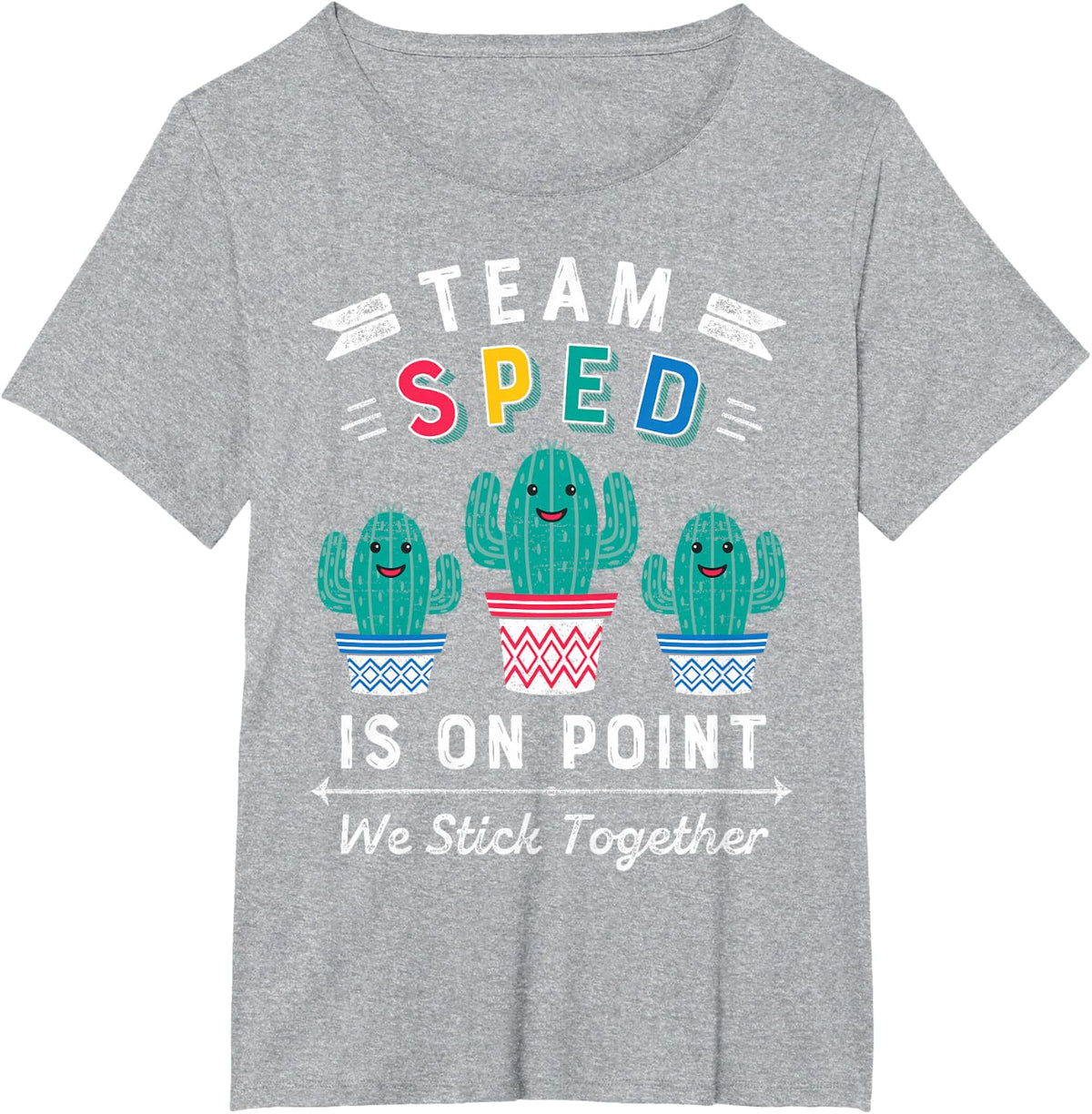Cute SPED Teacher T-Shirt Special Education Cactus Tee Gift for Teachers - Heather Grey