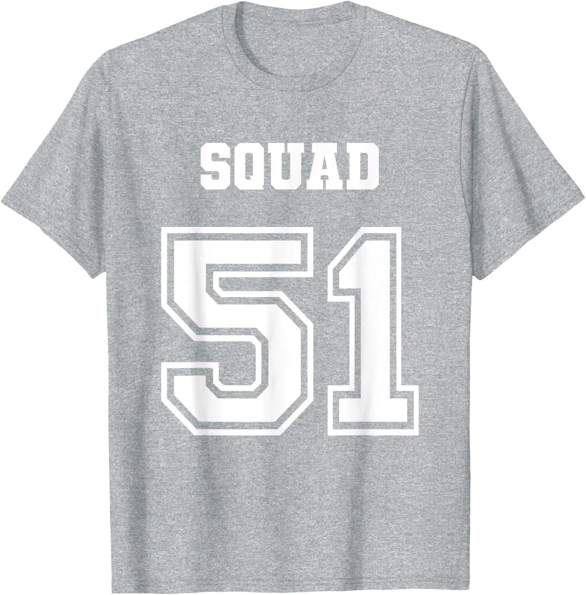 Jersey Style Squad 51 Rescue Paramedic Medic EMT T-Shirt - Heather Grey
