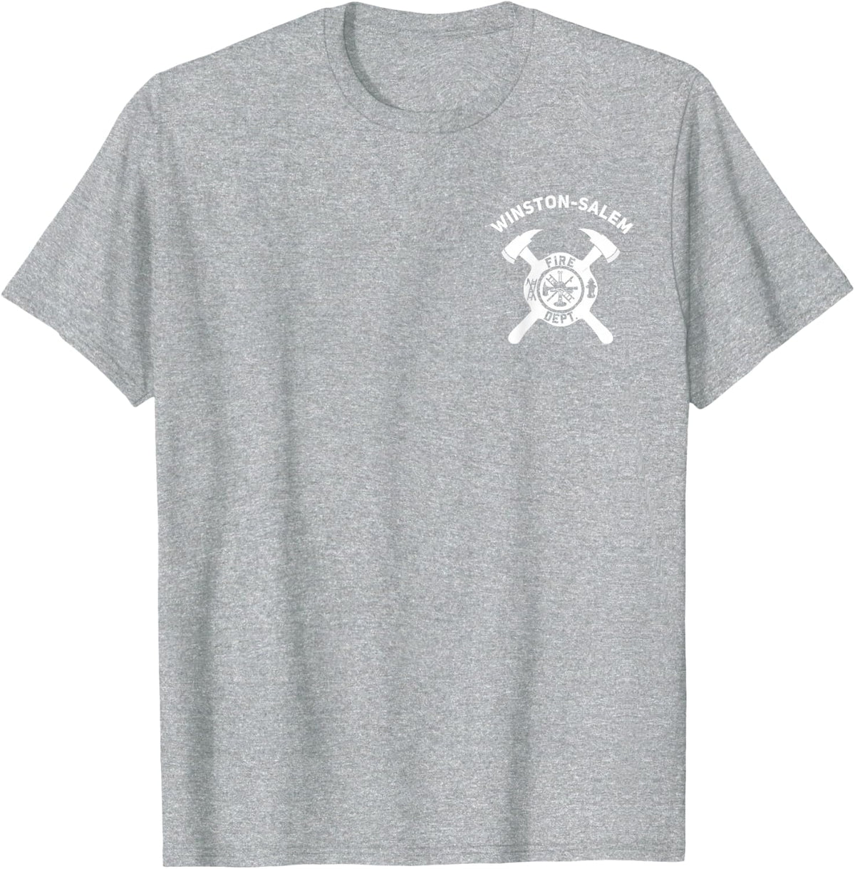 City Of Winston Salem Fire Department NC Firefighter T-Shirt - Heather Grey