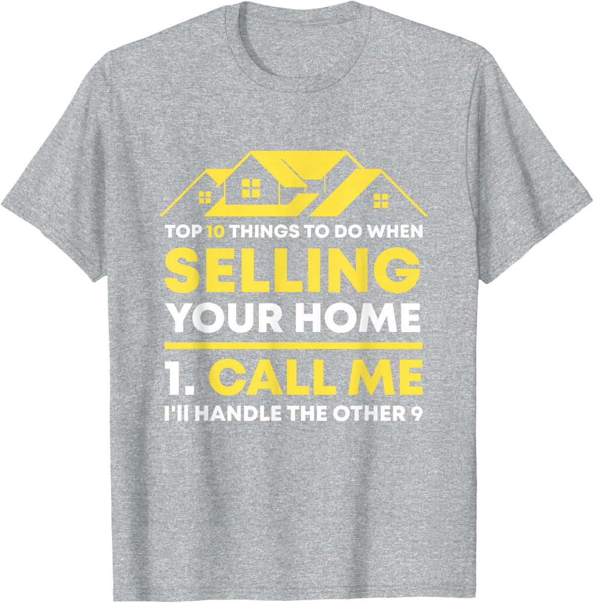 Ruf Mich Real Estate Agent Gift Funny Properties T-Shirt - Heather Grey