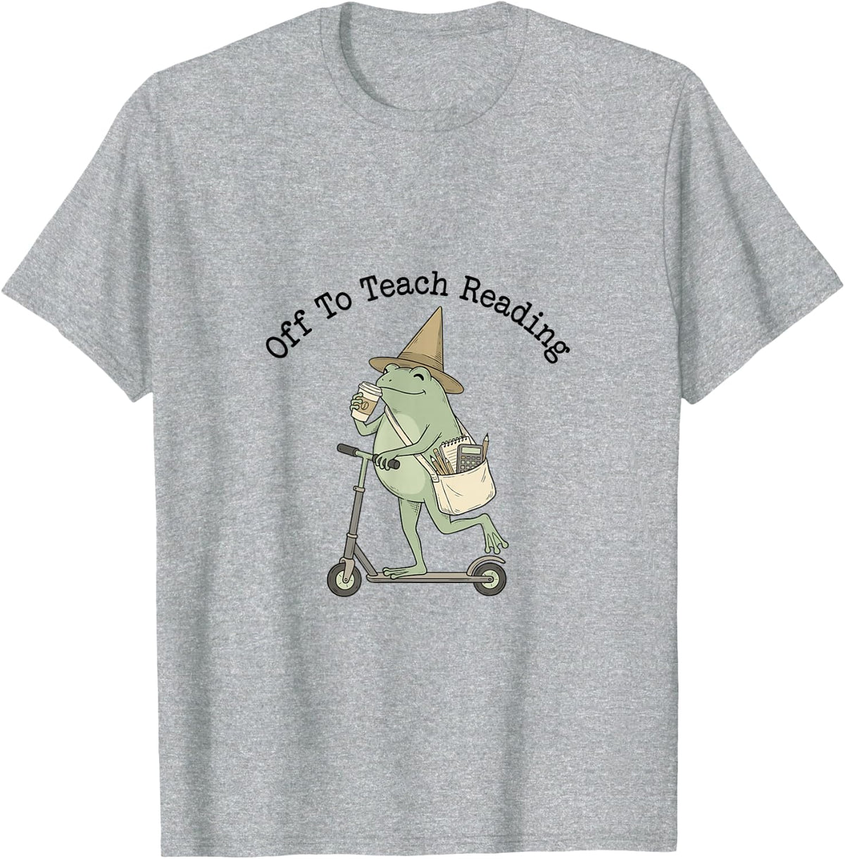 Off to Teach Reading Back to School Teacher T-Shirt - Heather Grey