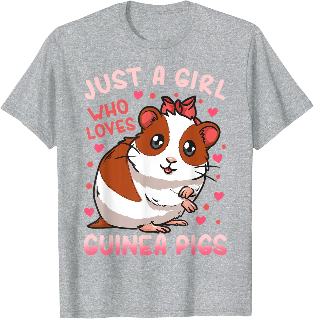 Guinea Pig Just a Girl Who Loves Guinea Pigs T-Shirt - Heather Grey