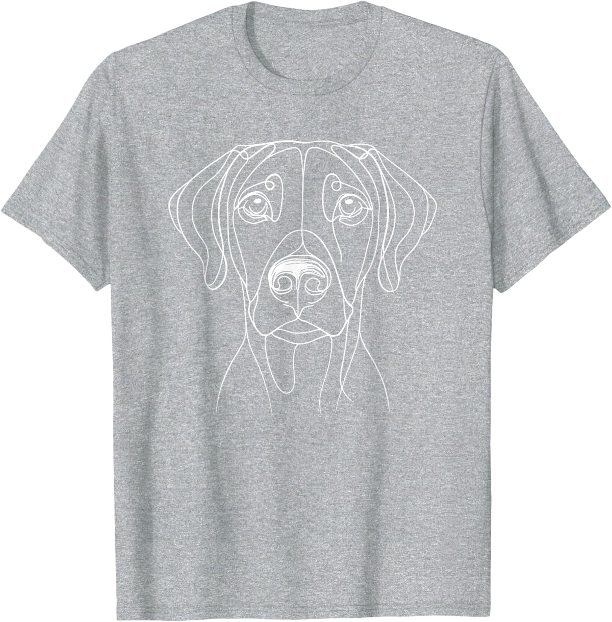 Line Art Rhodesian Ridgeback Ridgebacks T-Shirt - Heather Grey