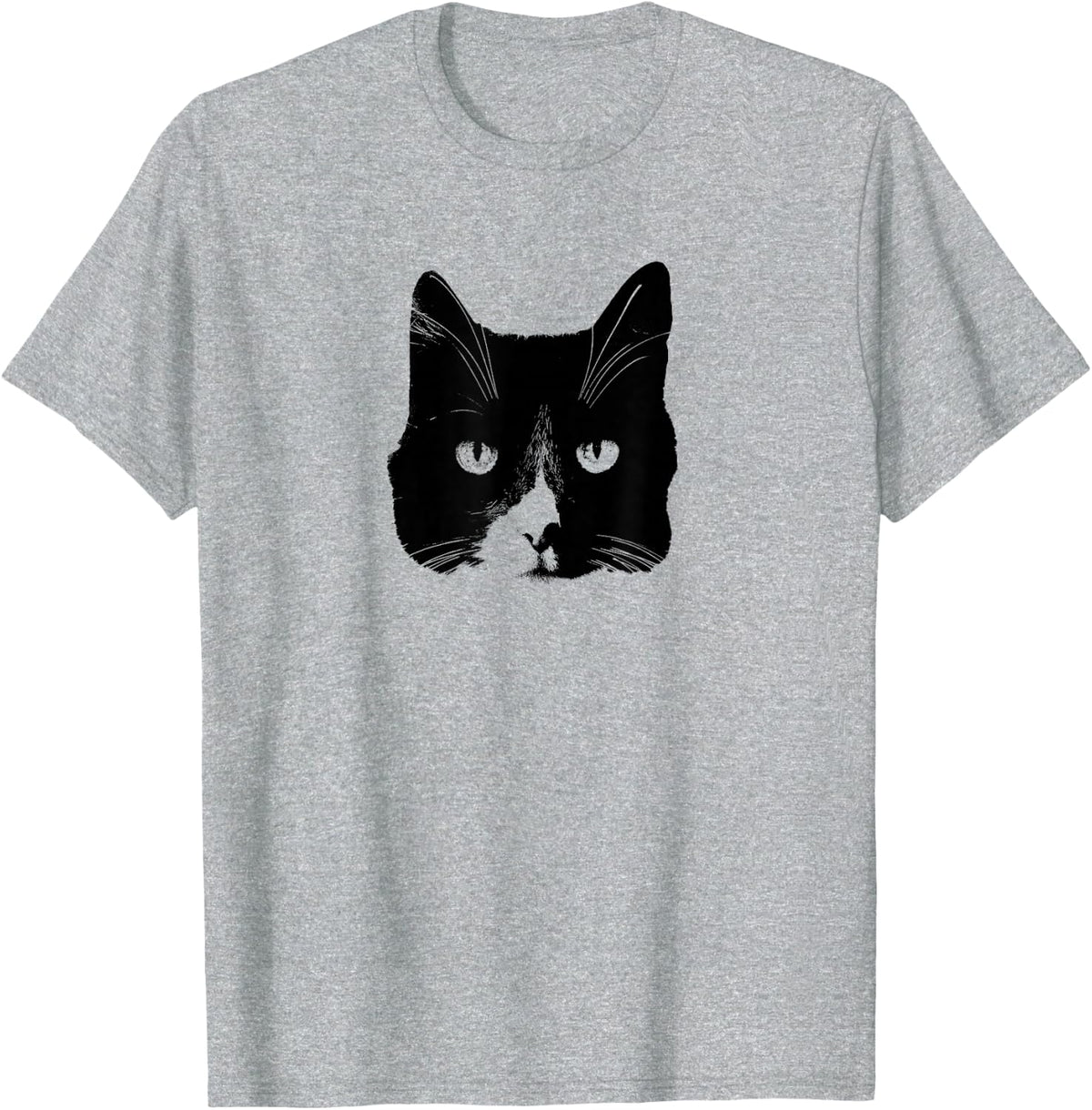 Tuxedo Cat T-Shirt - Heather Grey