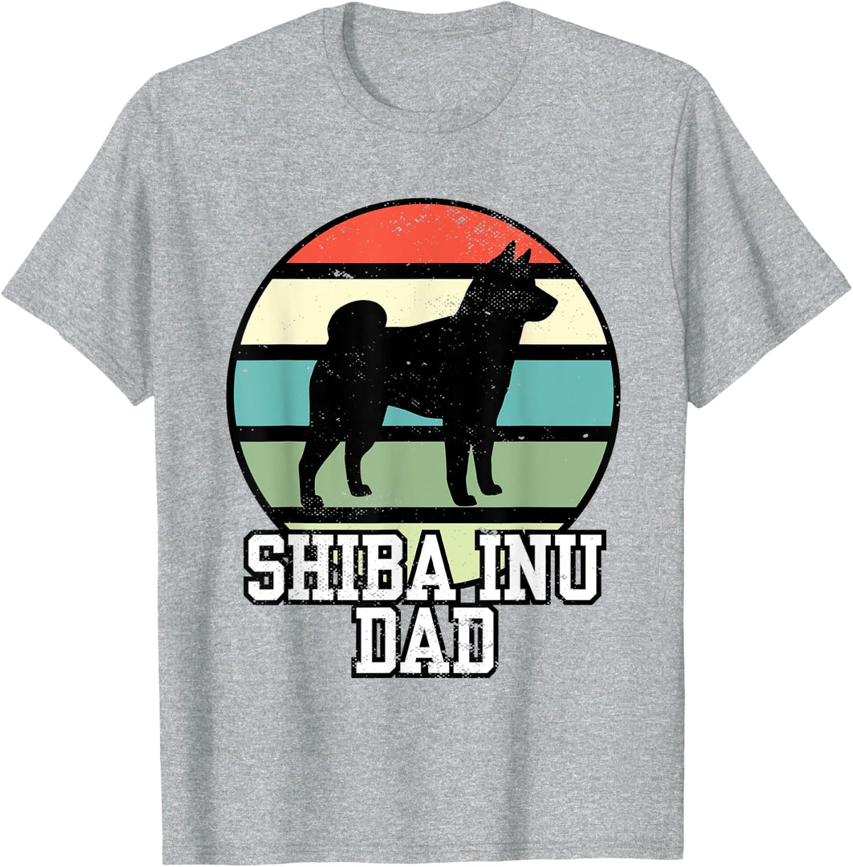 Shiba Inu Dad I Retro Shiba Inu T-Shirt - Heather Grey