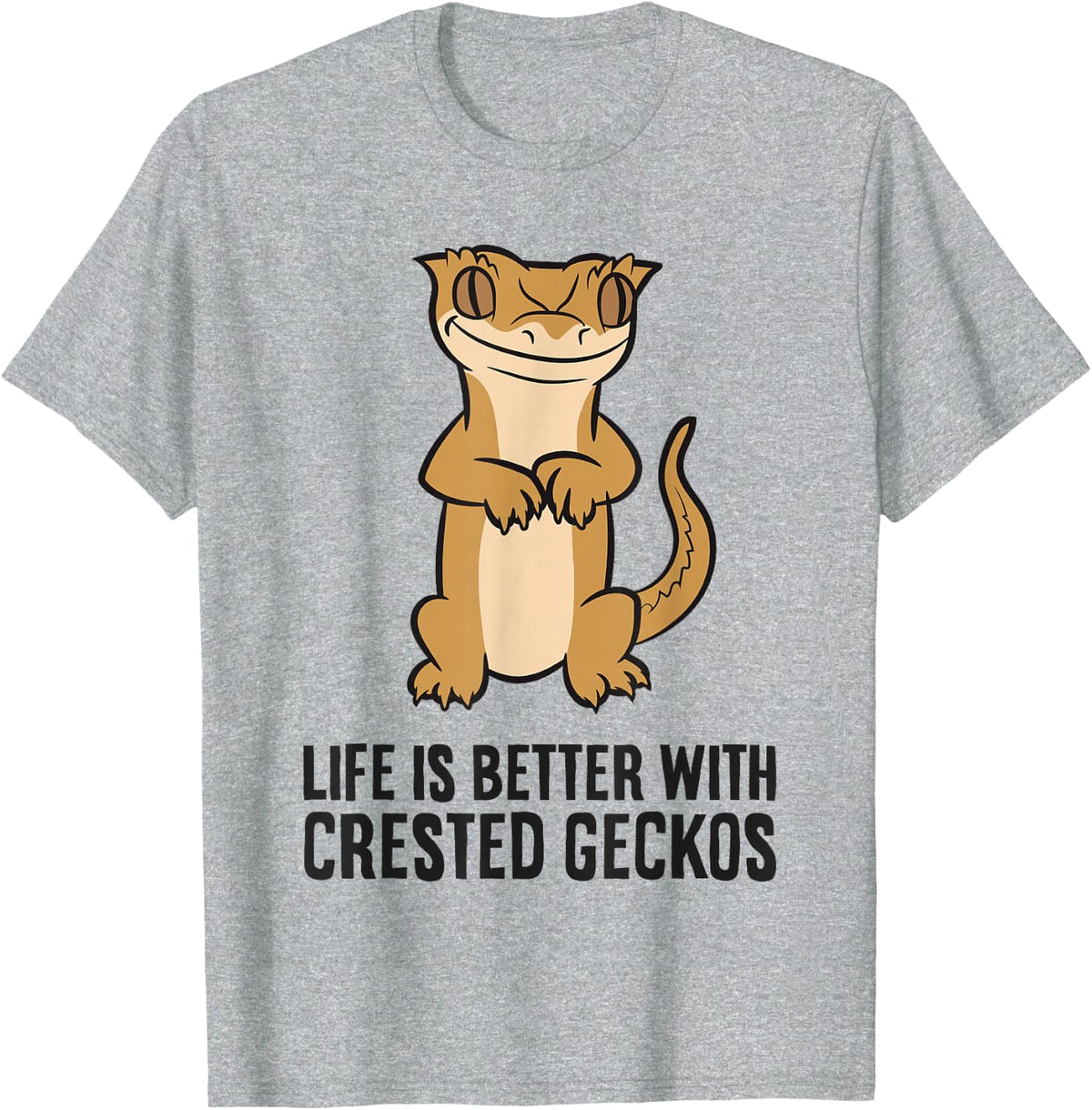 Crested Gecko Pet Life Is Better With Crested Geckos T-Shirt - Heather Grey
