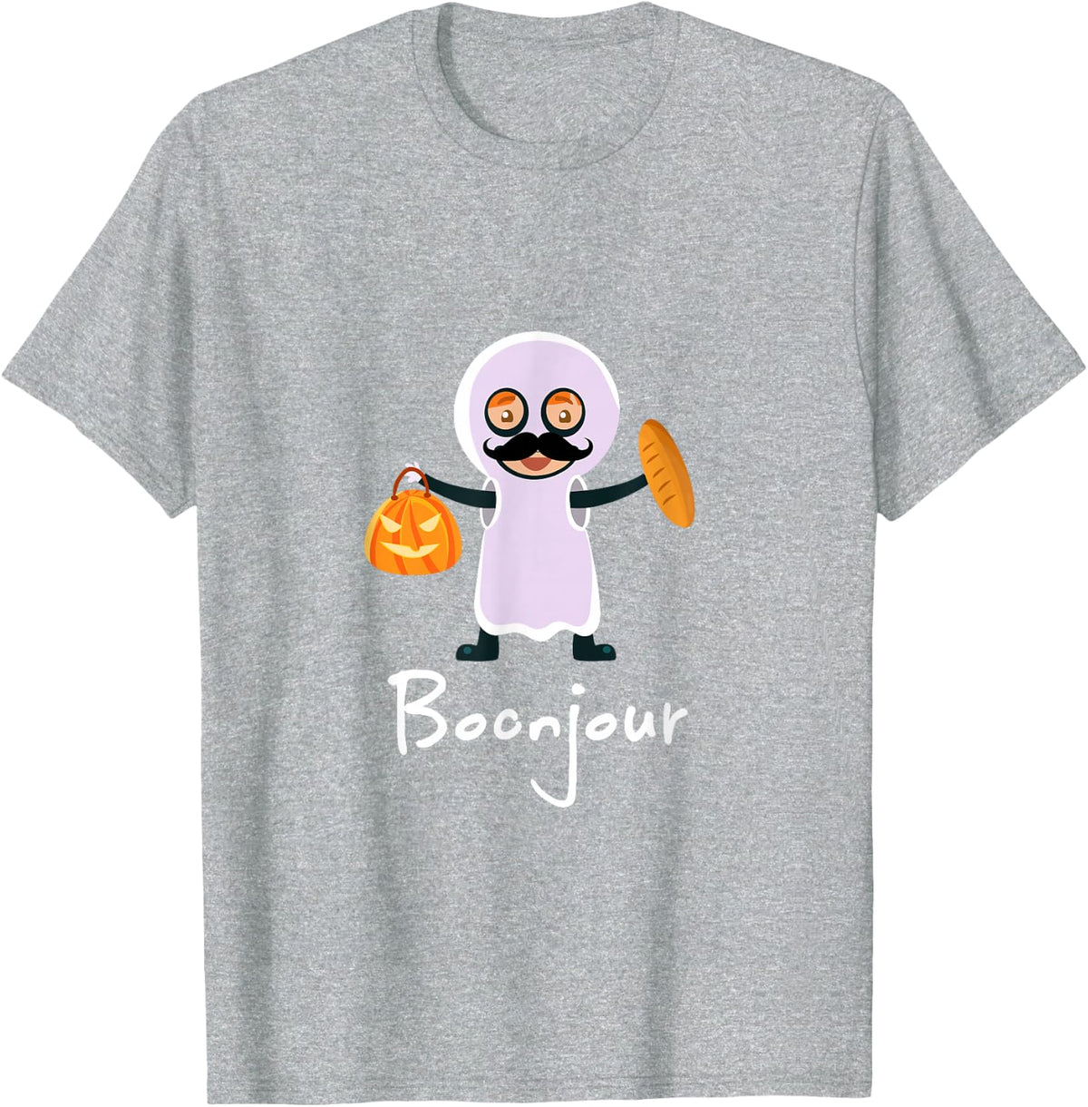 Boonjour Funny Bilingual French Teacher Tshirt T-Shirt - Heather Grey