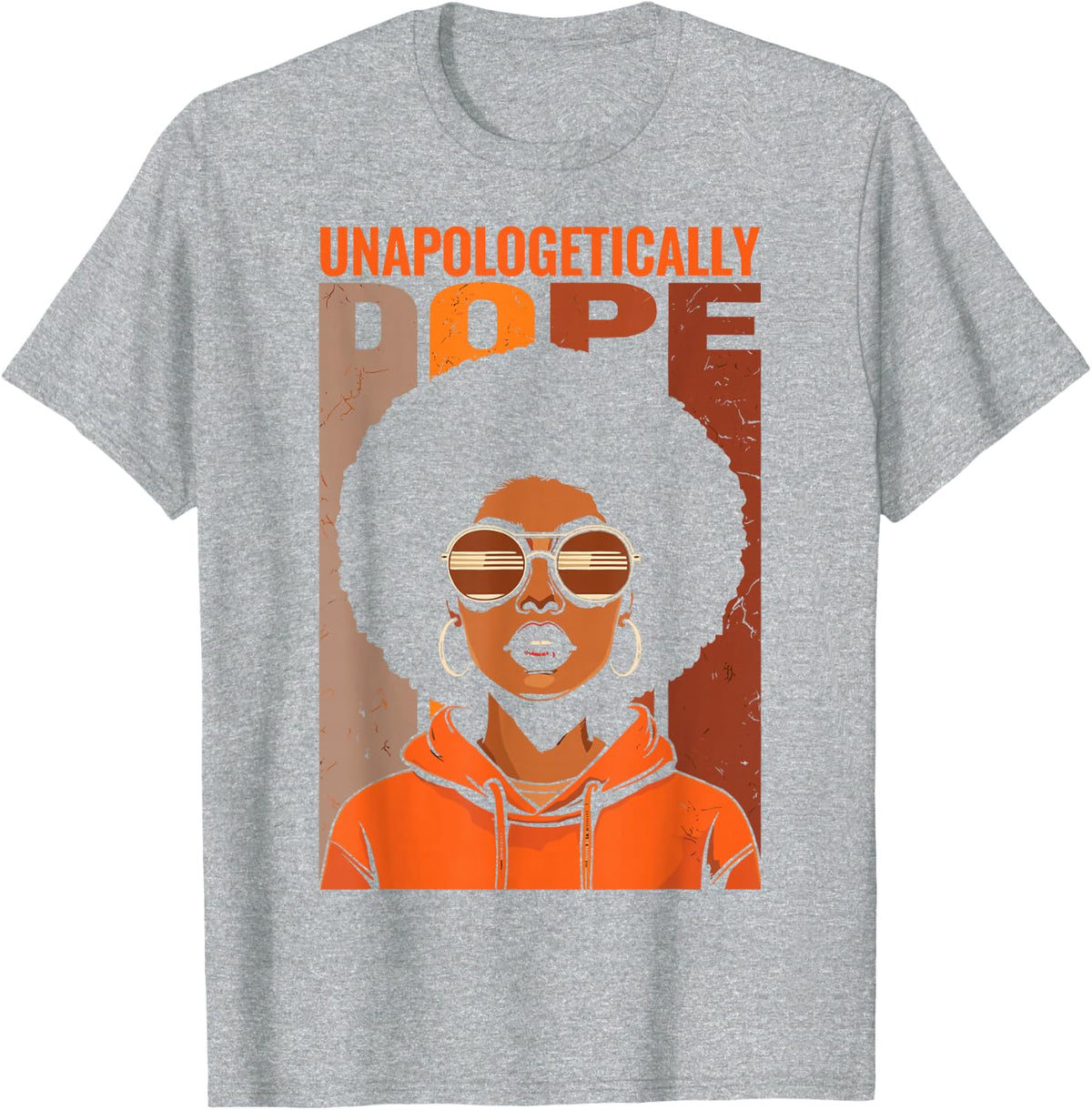 Unapologetically Dope Black Pride Melanin T-Shirt Tee African American Heritage - Heather Grey