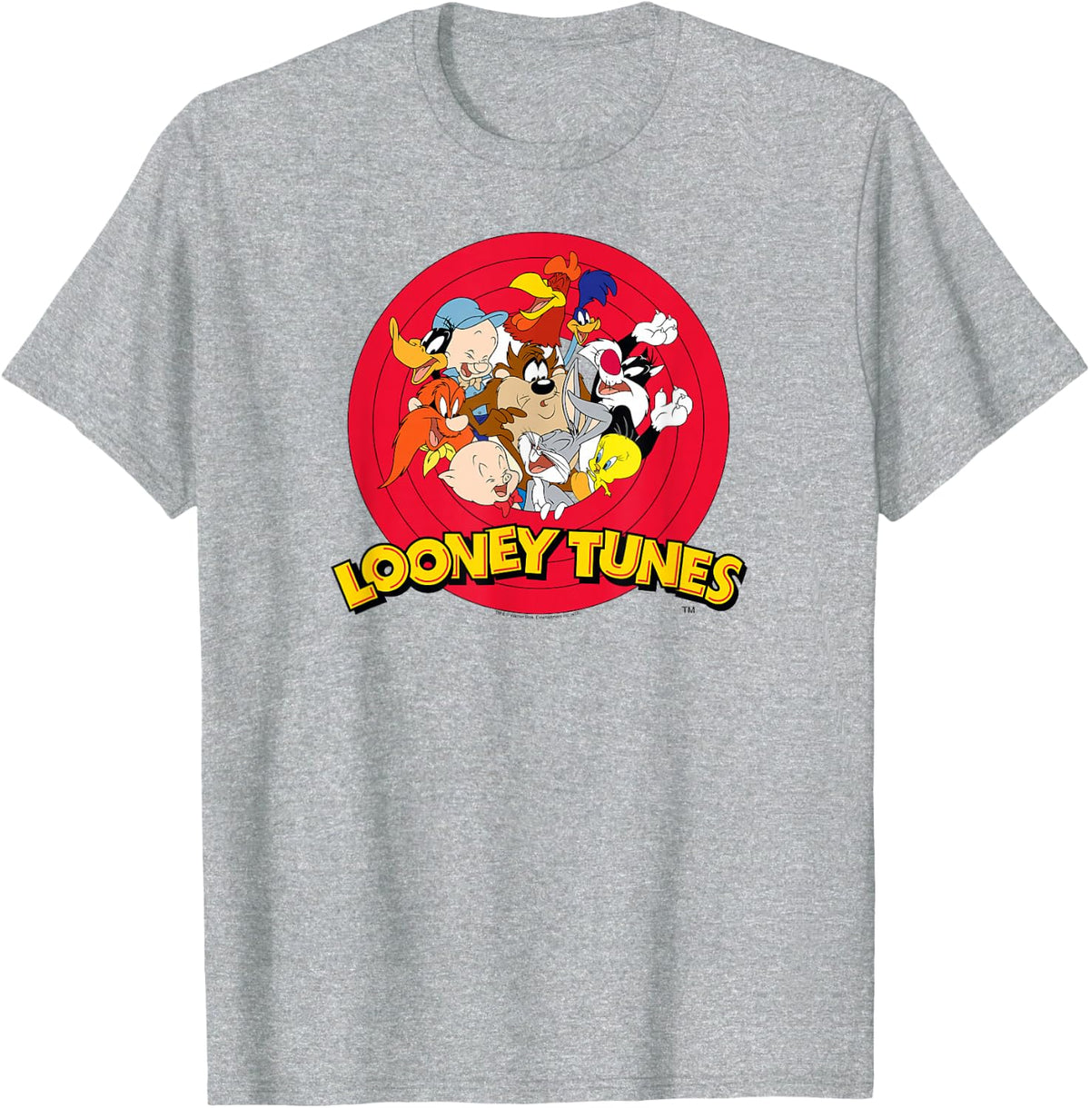 Looney Tunes Group Logo T-Shirt - Heather Grey