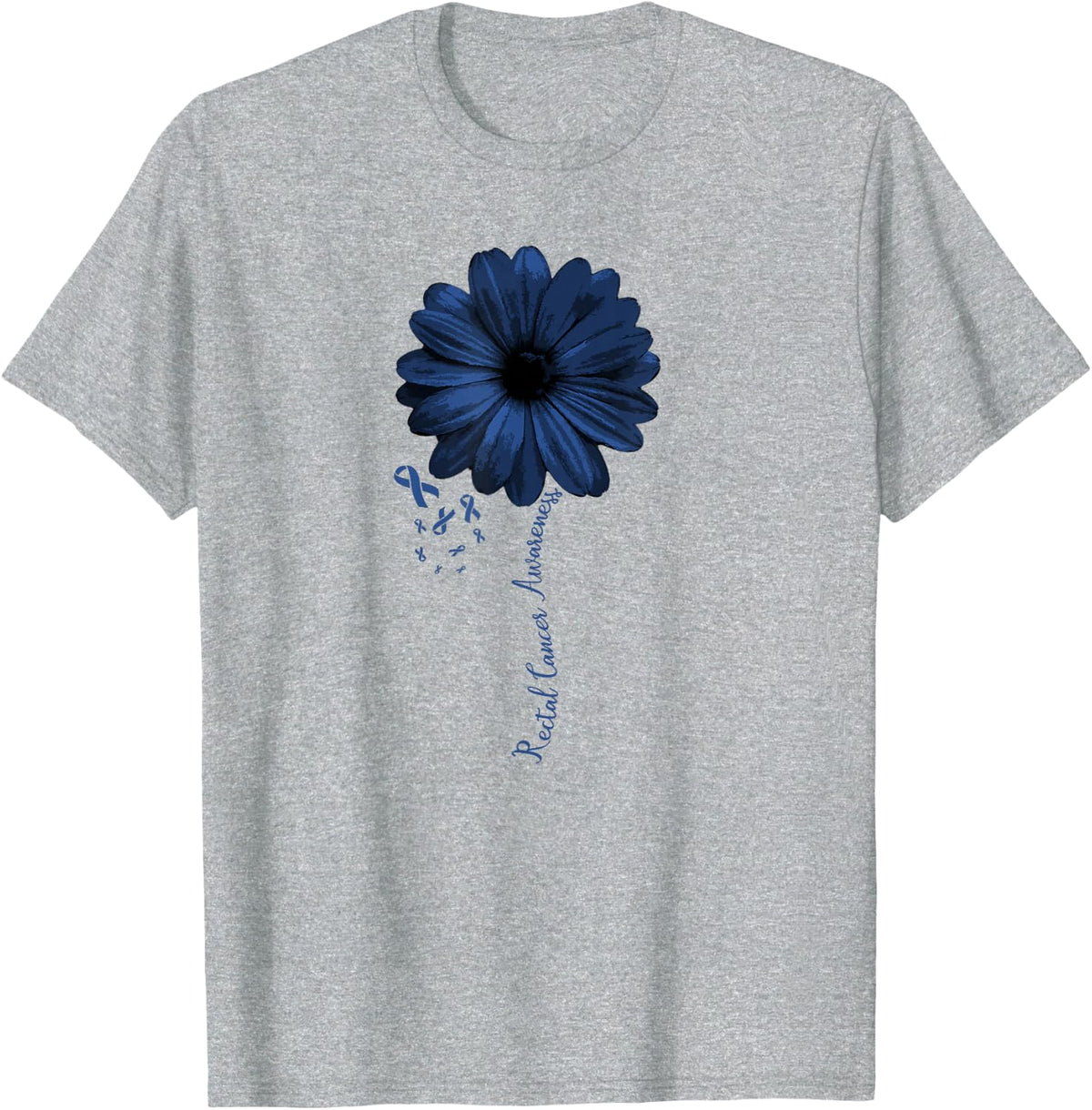 Rectal Cancer Awareness T-Shirt Survivor Warrior Pretty Gift T-Shirt - Heather Grey