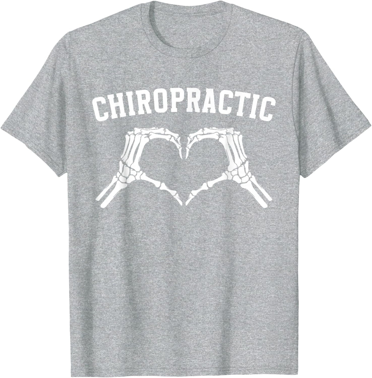Chiropractic Heart Chiropractor Appreciation T-Shirt - Heather Grey