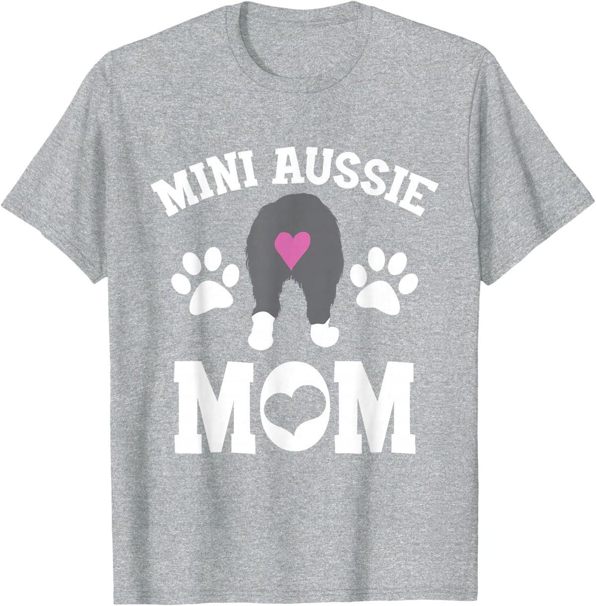Miniature Australian Shepherd Lover Toy Dog Mini Aussie Mom T-Shirt - Heather Grey