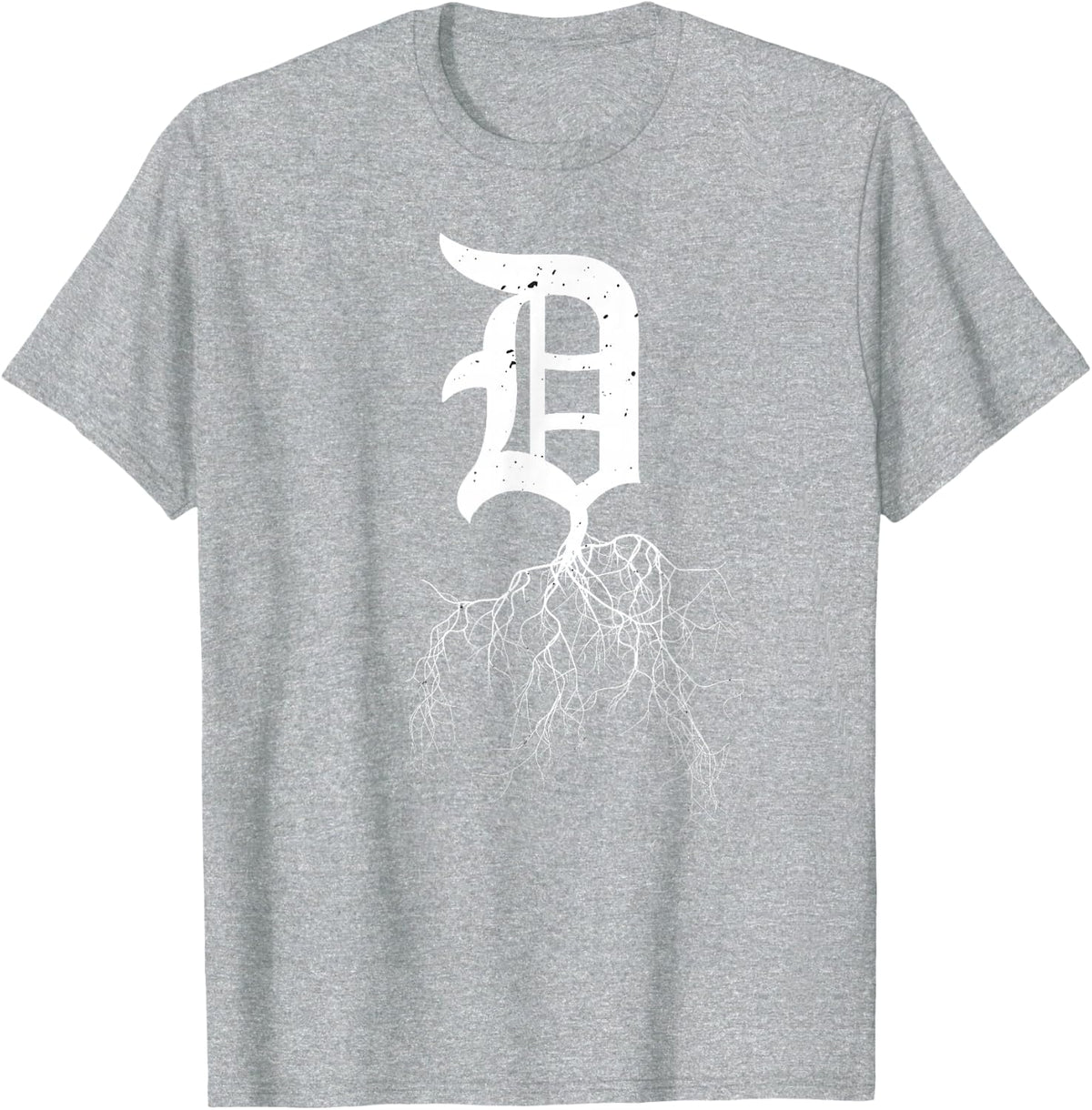 Detroit Roots Shirt Michigan American Born Rooted American T-Shirt - Heather Grey