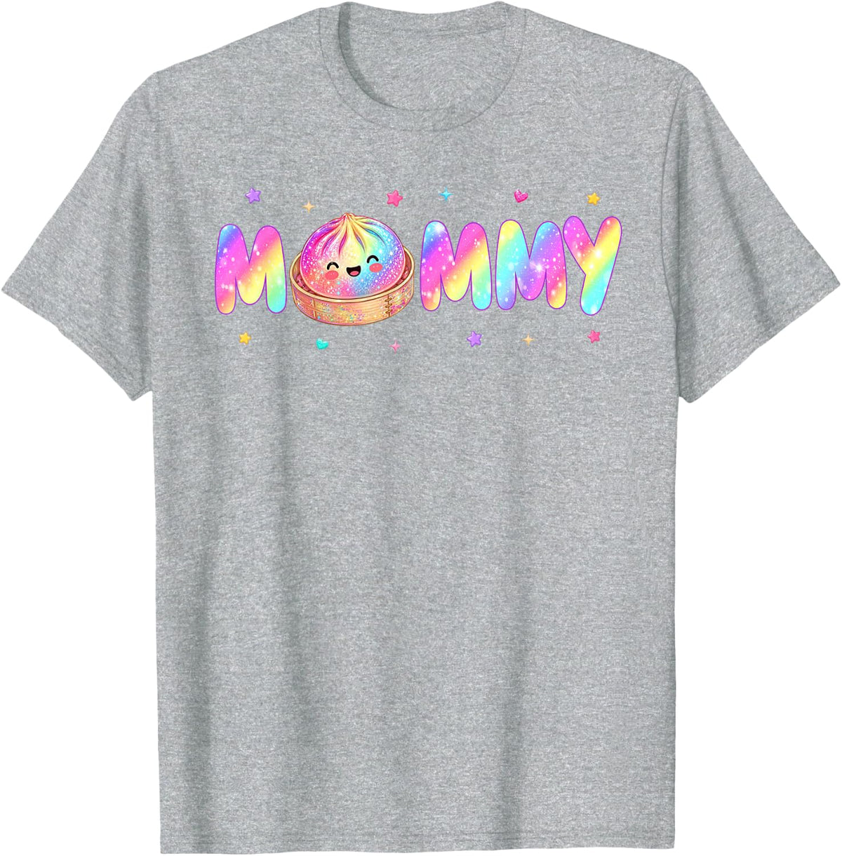 Kawaii Mommy Dumpling Squishy 1St Birthday Family Matching T-Shirt - Heather Grey