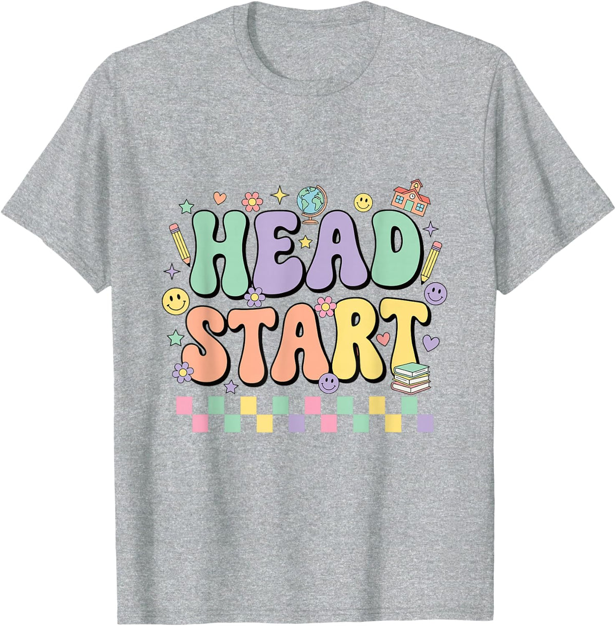 Head Start Childhood Education Teachers Kids T-Shirt - Heather Grey