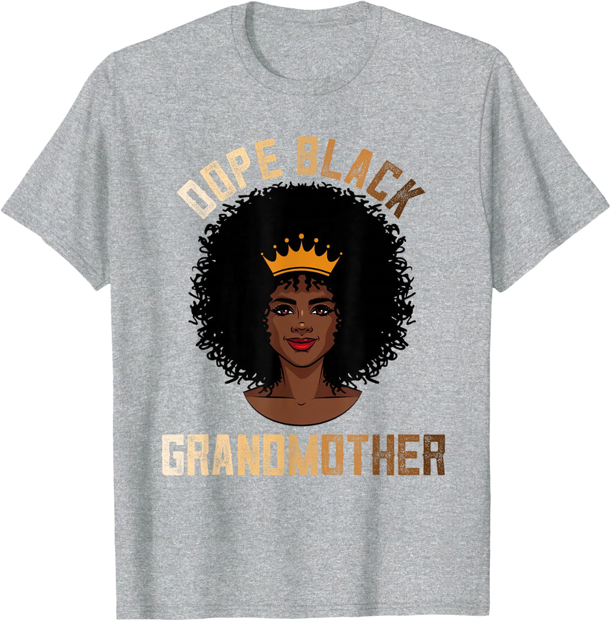 Dope Black Grandmother African American Black History Month T-Shirt - Heather Grey