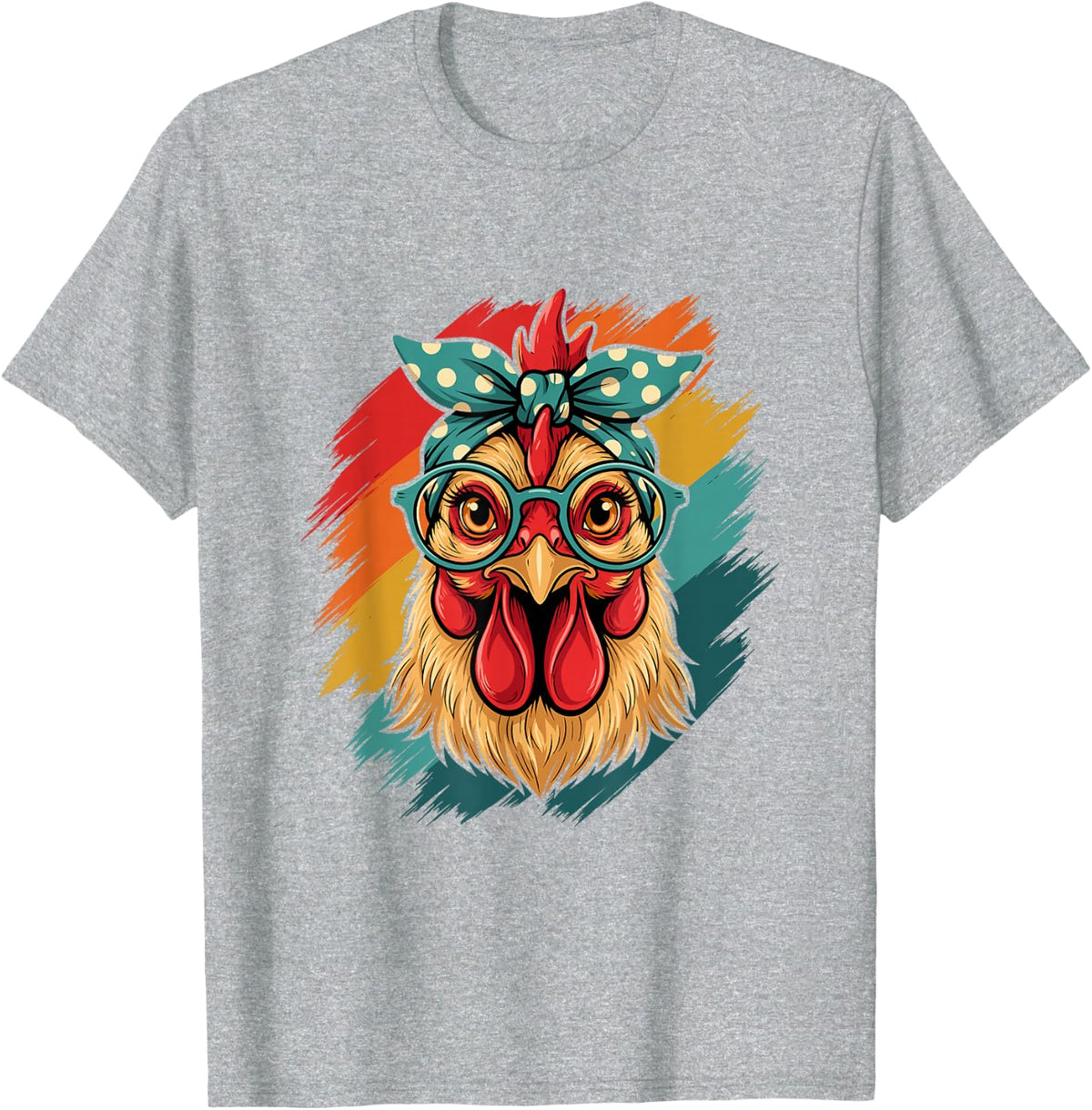 Funny Chicken Lady Women Crazy Hen Mom Farm T-Shirt - Heather Grey